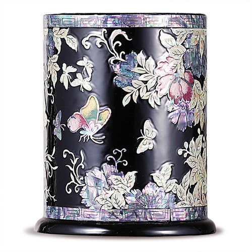 Najeon Chilgi Mother of Pearl Pen & Pencil Holder — Peony - OF0052