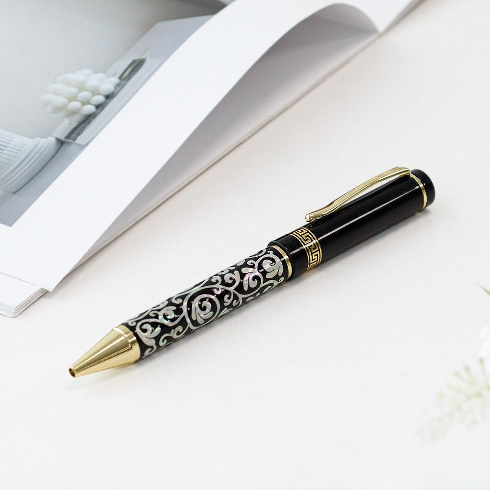 Najeonchilgi Lattice Arabesque Mother of Pearl Pen Black (Lower Inlay)