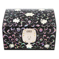 Najeonchilgi Black Lacquer Peony Arabesque 2-Tier Mother of Pearl Jewelry Box, 16 cm (Master Artisan Jang Tae-bok)