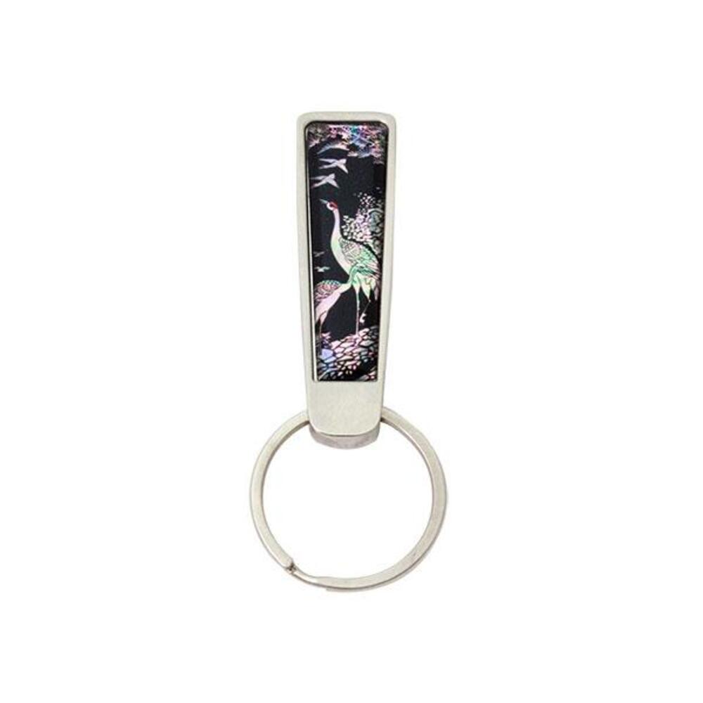 Double Sided Najeon Keyring M Pine & Crane