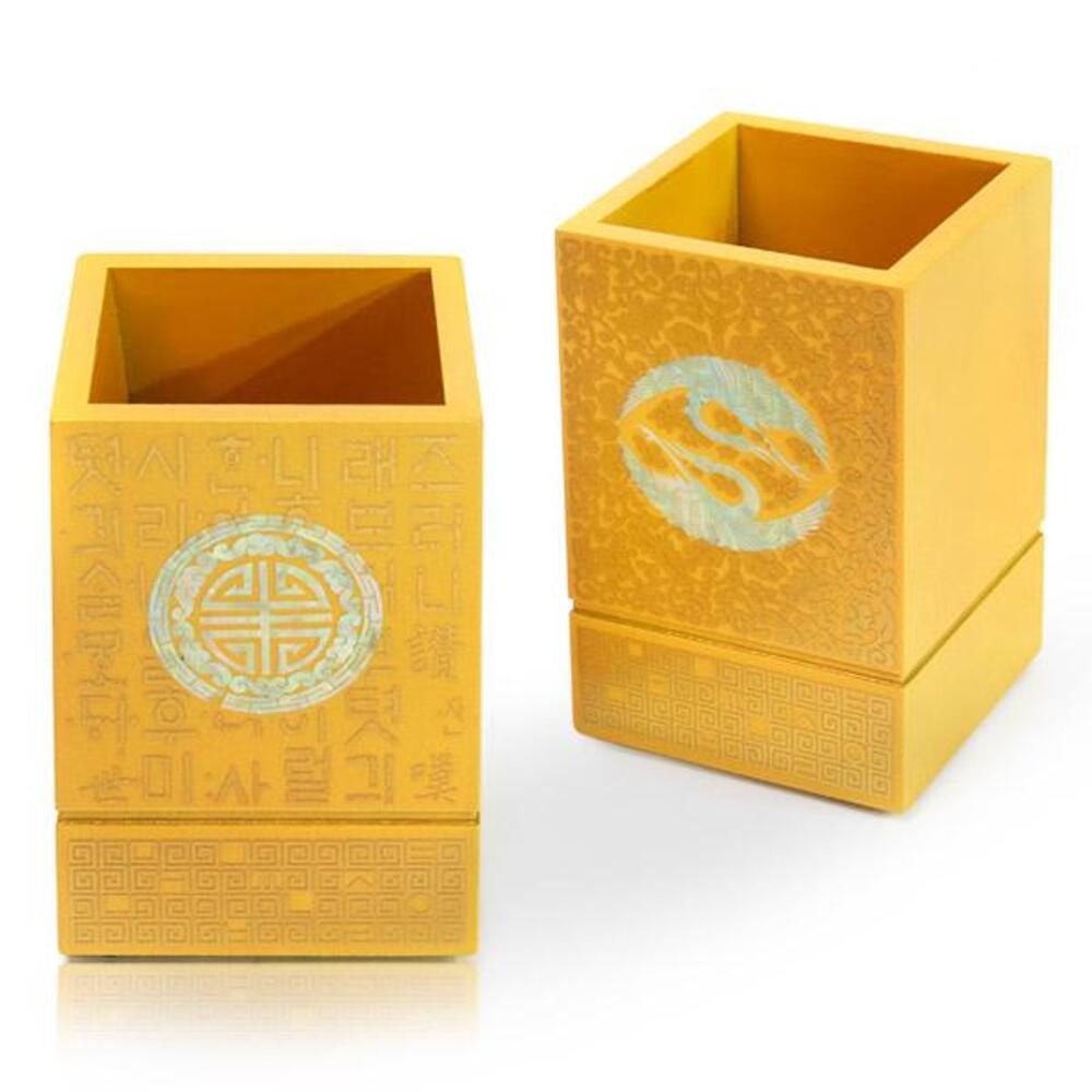 Premium Najeon Gold-Trimmed Pen Holder