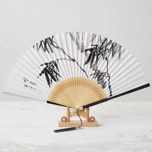 Large Hanji Traditional Fan — Plum Blossom - FN0076