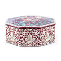 Butterfly Flower Small Hexagon Box (Red)