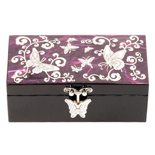 [Butterfly]Ring Holder Straight - Sided Jewelry Box (Red/Blue/Purple)