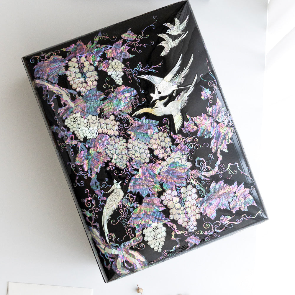 Najeon Chilgi Mother of Pearl Document & Memo Box - OF0215
