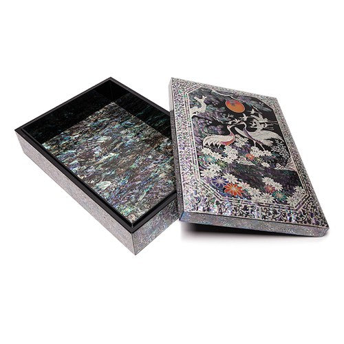 Najeon Chilgi Mother of Pearl Document & Memo Box — Pine & Crane - OF0227