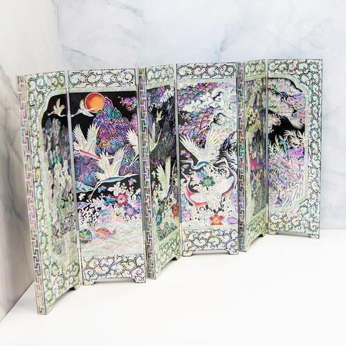Najeon Chilgi Mother of Pearl Folding Screen — Sipjangsaeng by Jang Tae-bok - DE0003