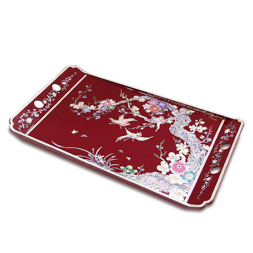 Large Najeon Chilgi Mother of Pearl Plate & Tray — Plum Blossom - DE0050