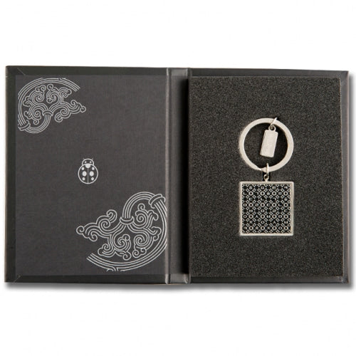 Large Keyring, Magnet & Hair Tie (Silver) - LV0240