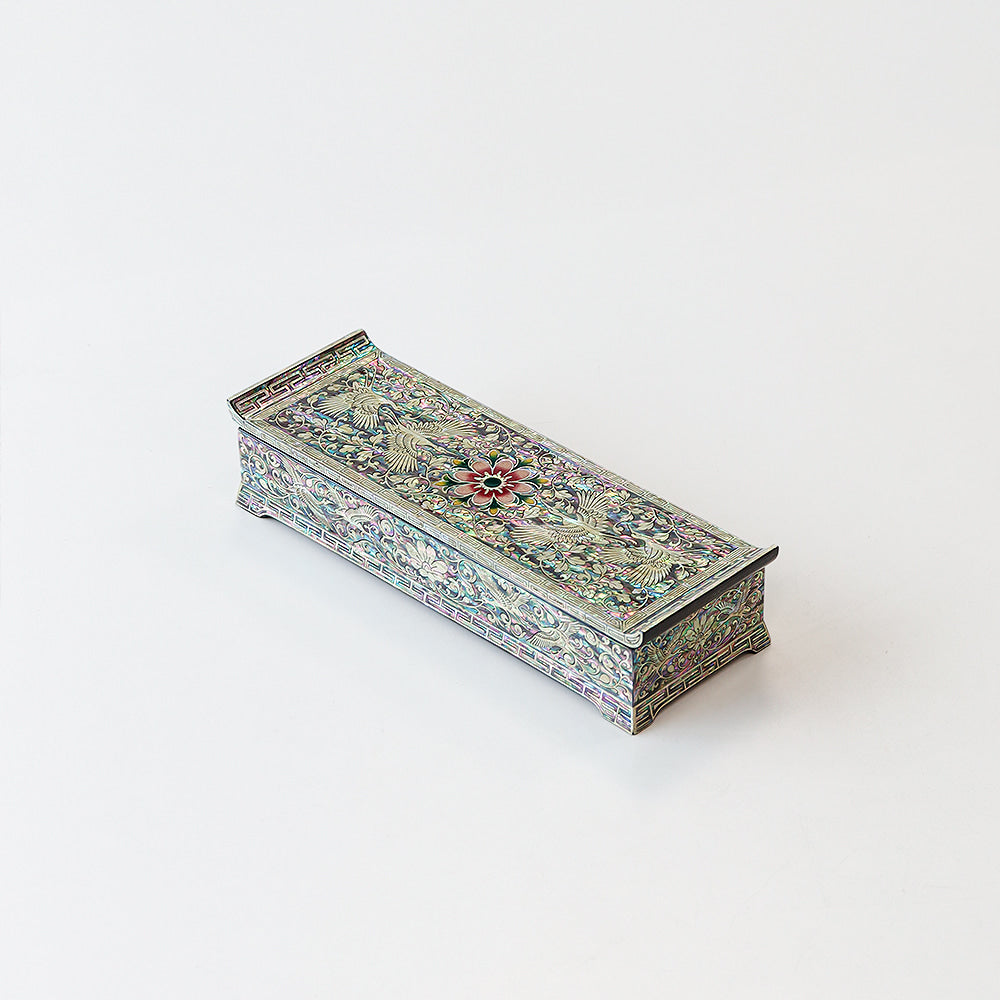 Premium Najeon Flower Arabesque Seonbi Scholar Scholar's Pen Case