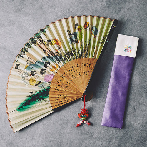 Silk & Ramie Hand Fan - FN0019