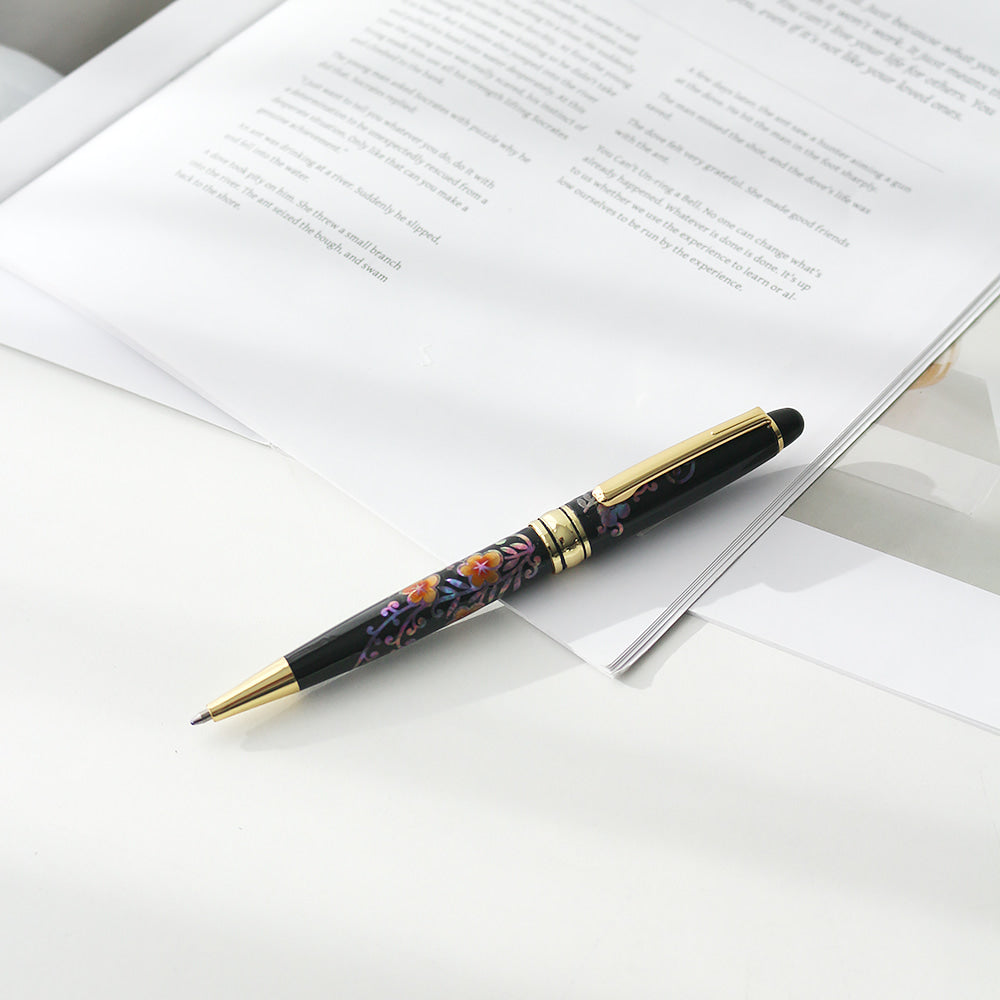 Premium Painted Flower Mother of Pearl Pen (Full)