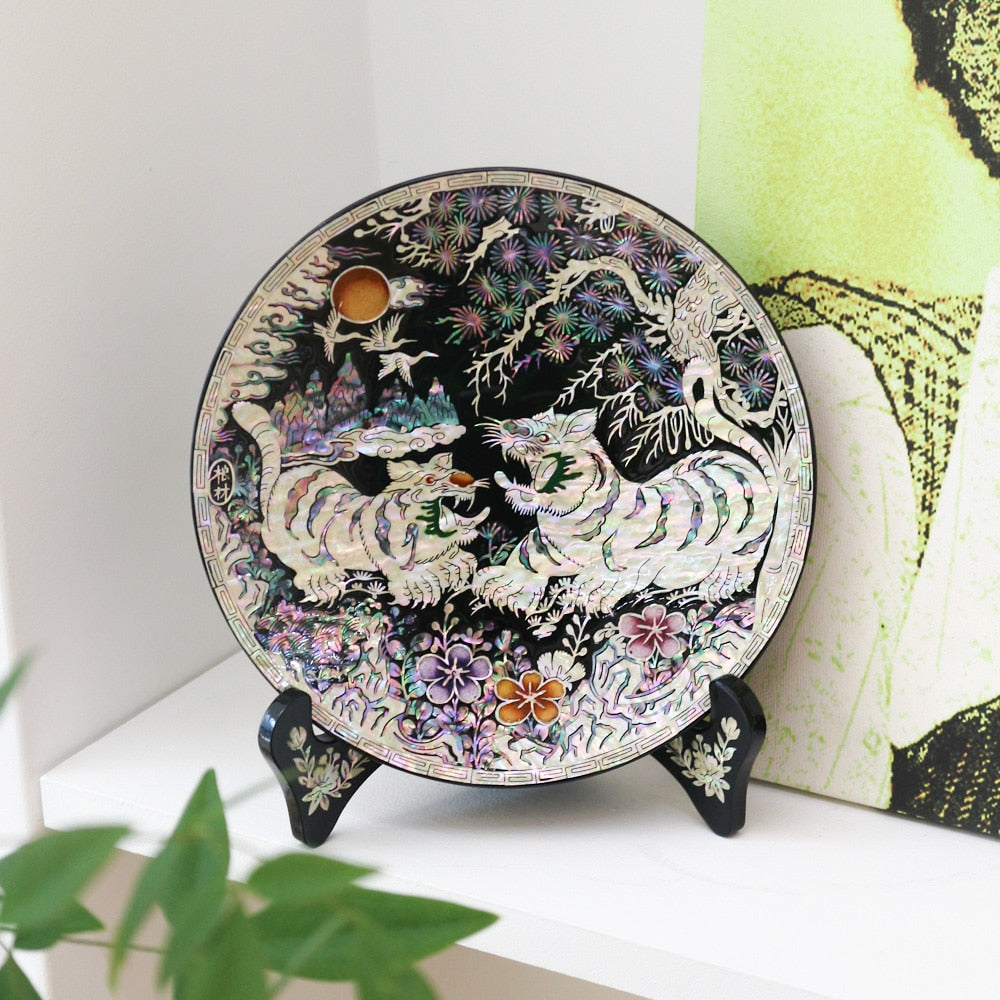 Masterpiece Najeon Tiger Mini Tray (Master Artisan Kim Young-man)