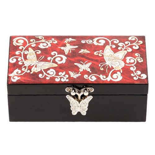 [Butterfly]Ring Holder Straight - Sided Jewelry Box (Red/Blue/Purple)