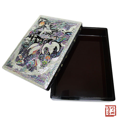 Najeon Chilgi Mother of Pearl Document & Memo Box — Pine & Crane - OF0231