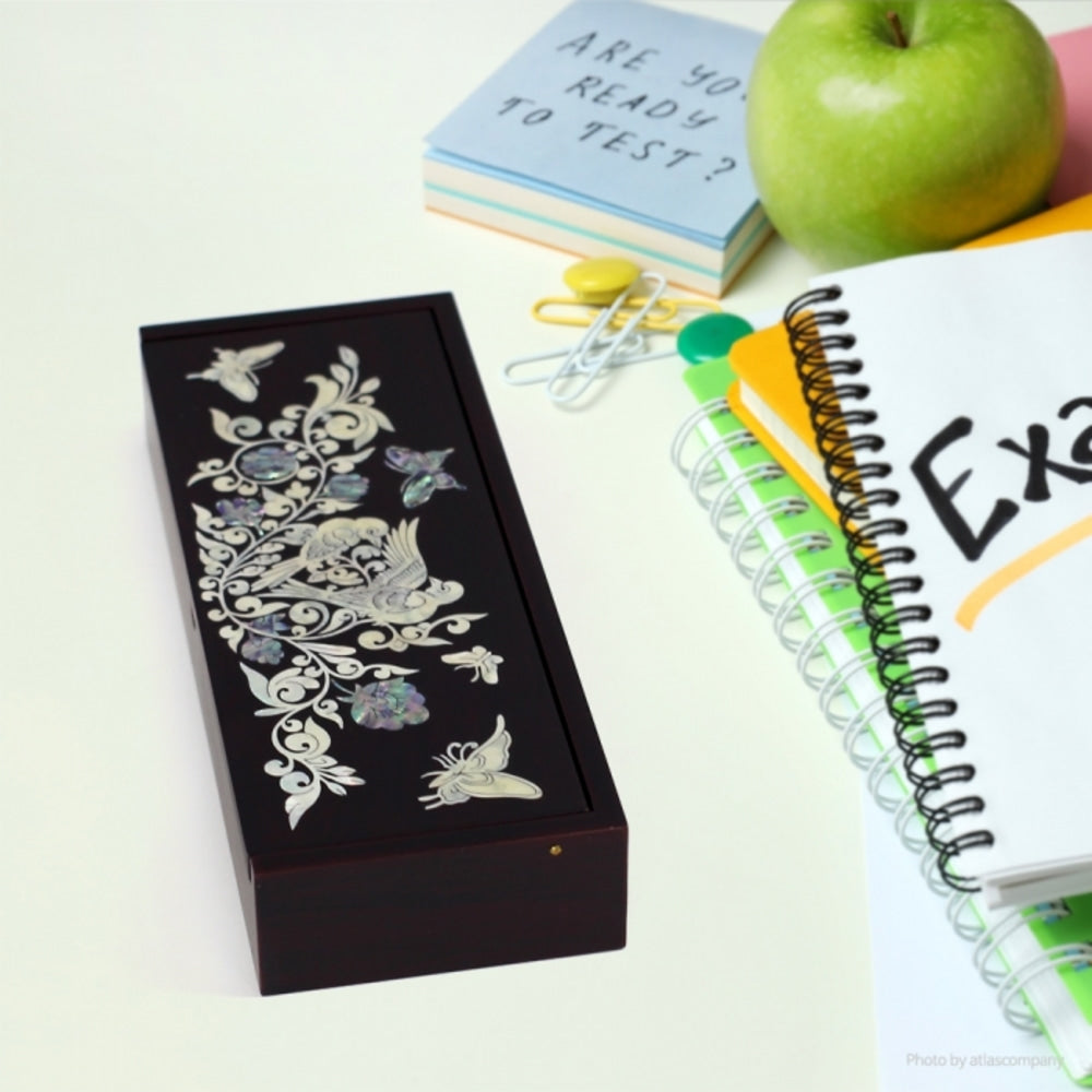 Najeonchilgi Auto-Open Mother of Pearl Pen Case