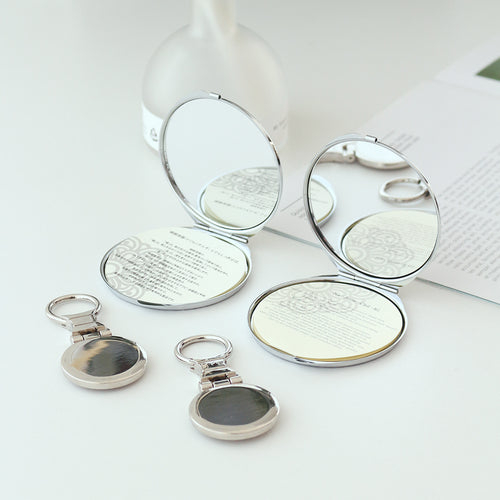 2-Piece Set: Najeon Hand Mirror Keyring Set (Damhwa Butterfly)