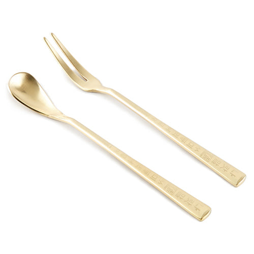 Spoon & Chopstick Set (Gold) - LV0081