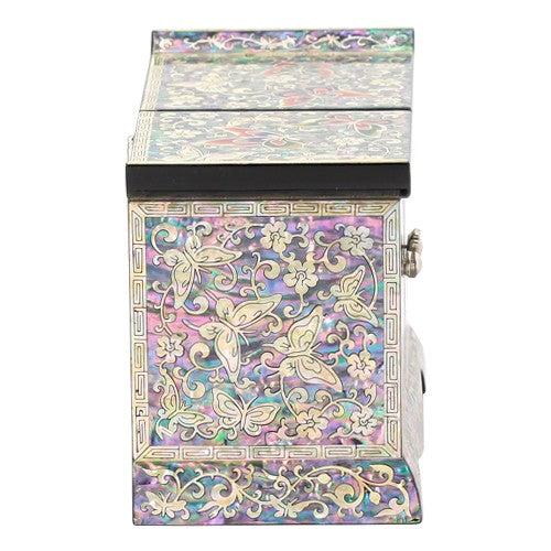 VineButterfly Roof Tile Embroidered Drawer Double LiddedJewelry Box - Oh Myung - Ho