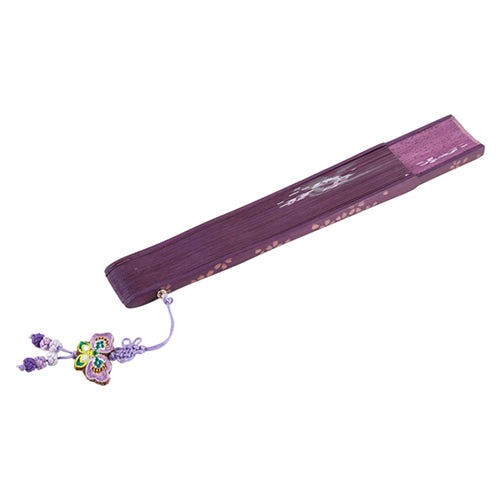 Silk & Ramie Hand Fan (Purple) - FN0026