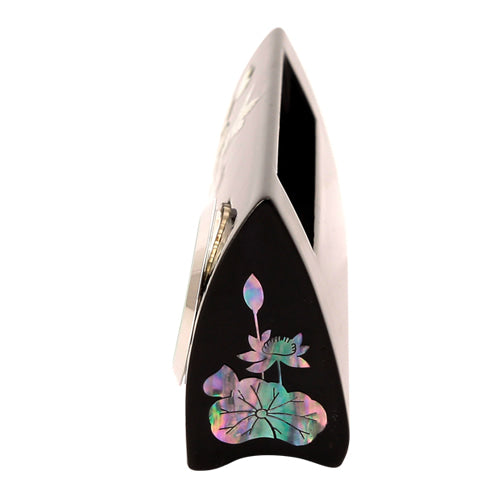 Mandarin Duck Desk Clock & Business Card Holder — Korean Wedding Symbol of Conjugal Devotion - DE0127
