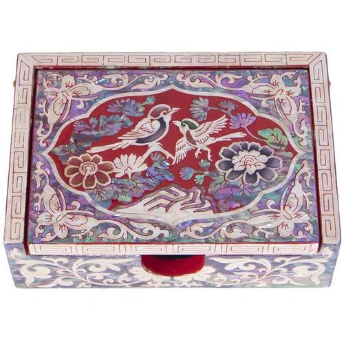 Najeon Chilgi Mother of Pearl Business Card Holder — Dragon by 오명호 - OF0013