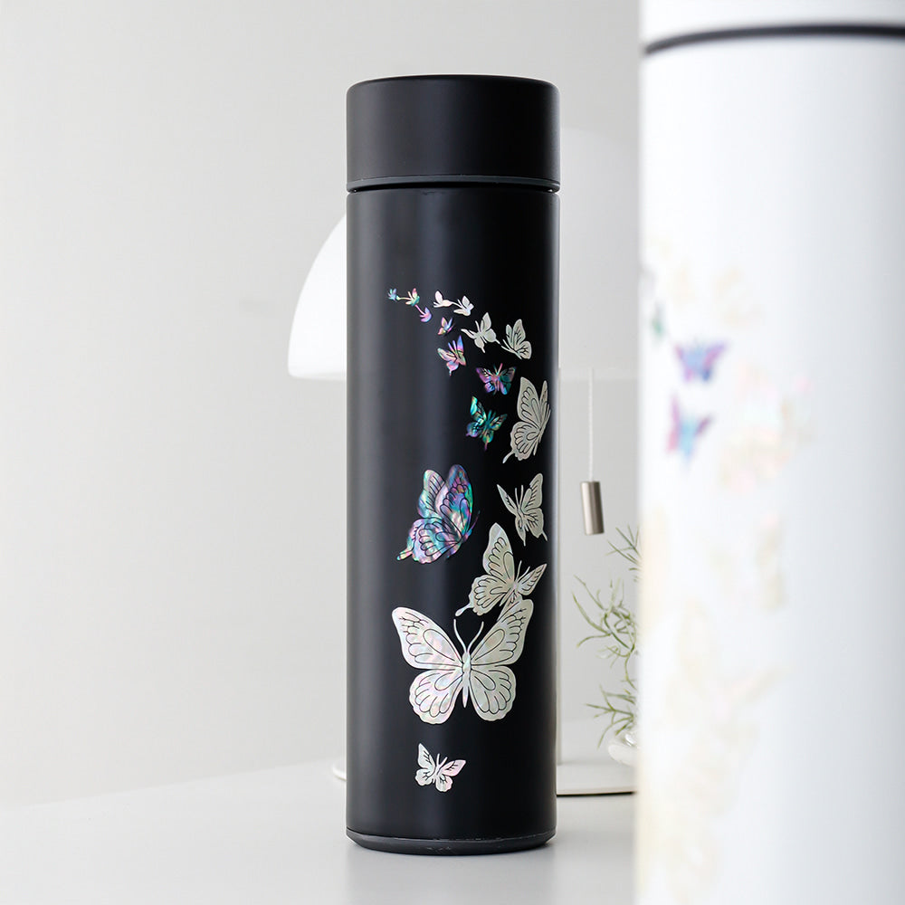 Najeonchilgi Butterfly Garden Stainless Steel Mother of Pearl Tumbler 500ml