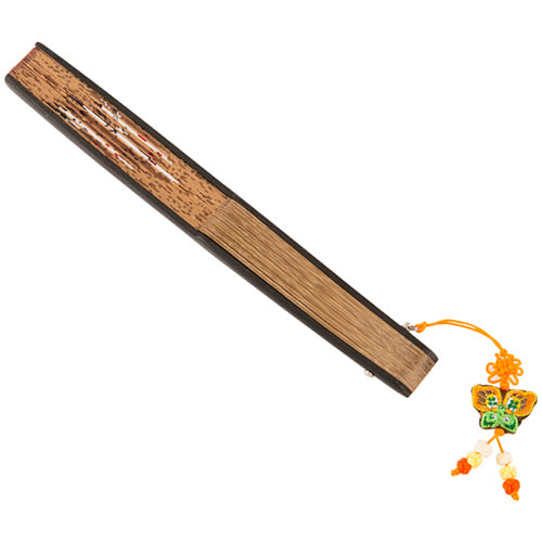 Silk & Ramie Hand Fan (Brown) - FN0029