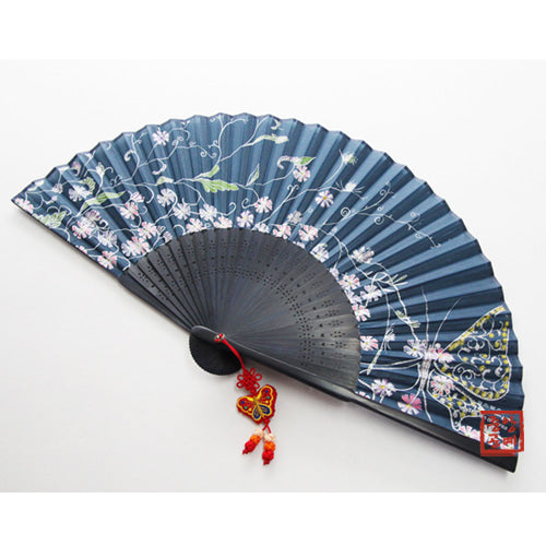 Silk & Ramie Hand Fan — Butterfly - FN0056