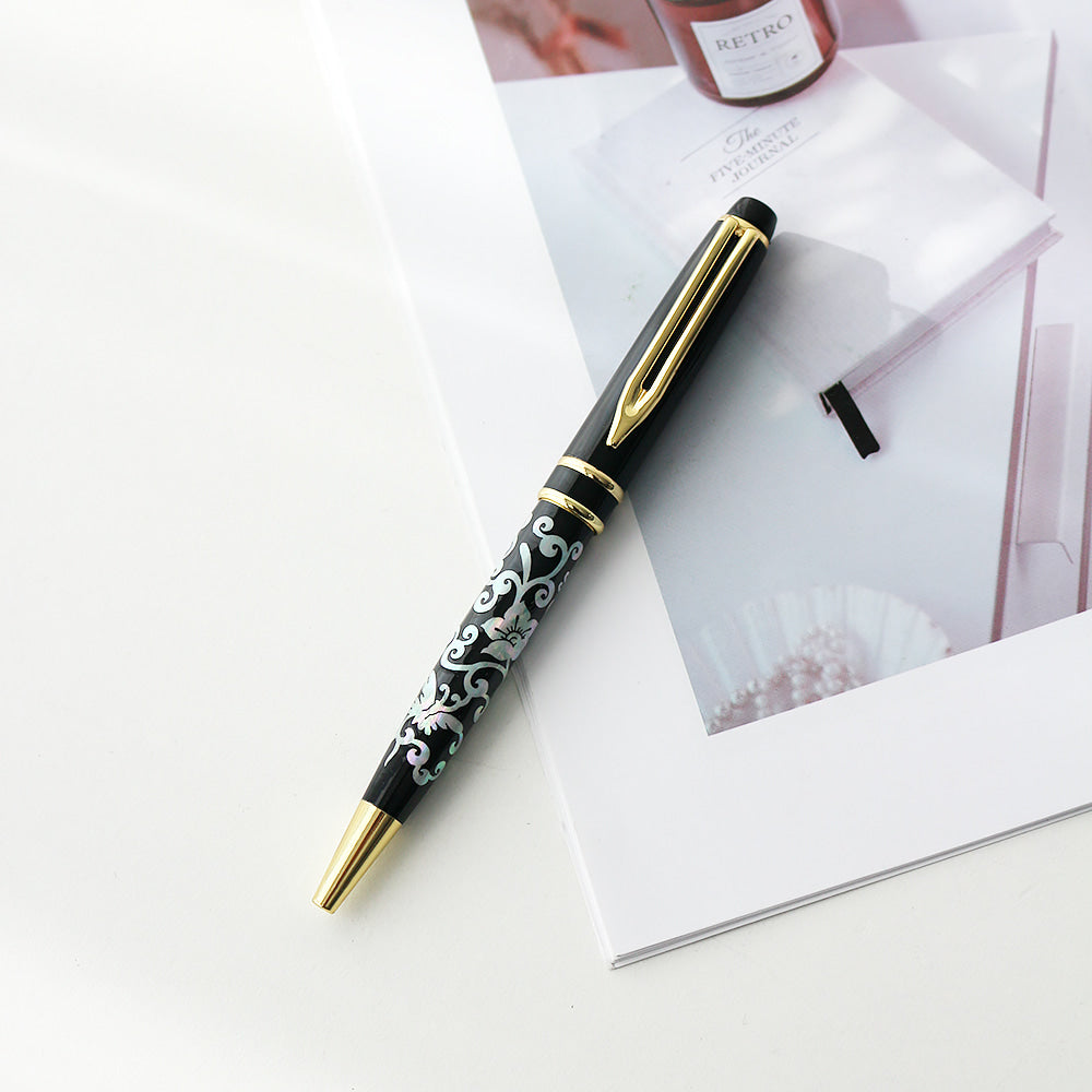 Premium Mother of Pearl Pen (Plum & Butterfly)