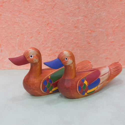 Large Wooden Mandarin Duck - DE0134