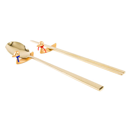 Spoon & Chopstick Set (Gold) - LV0078