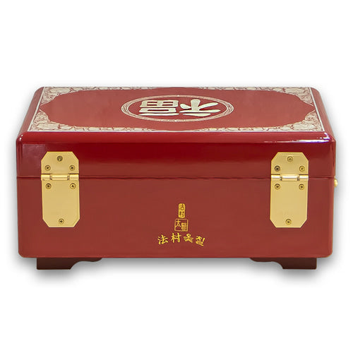 Crane & Pine 4-Tier Embroidered Drawer Roof Tile Jewelry Box (Black, Red) 大- by Kim Young-man