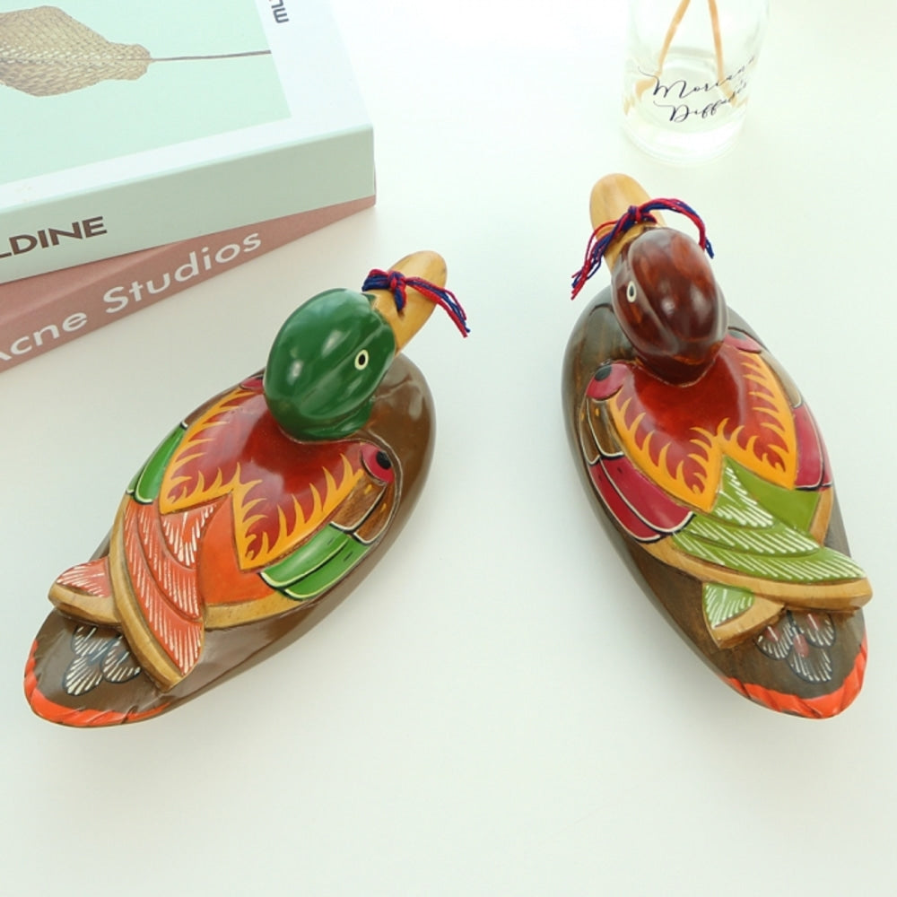 Premium Duck Duck Set (Large) Wood Carved Box Dragon Wedding Newlyweds
