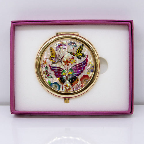 Najeon Chilgi Hand Mirror & Medicine Case — Butterfly - LV0012