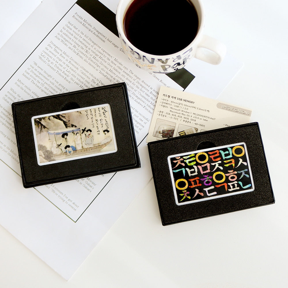 Najeonchilgi Card Type Mother of Pearl USB 16GB Korean