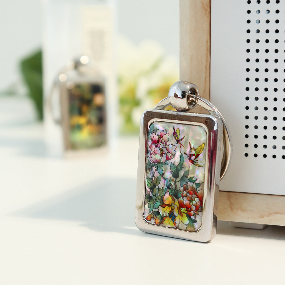 Najeonchilgi Mother of Pearl Keyring Keyring (Square)K