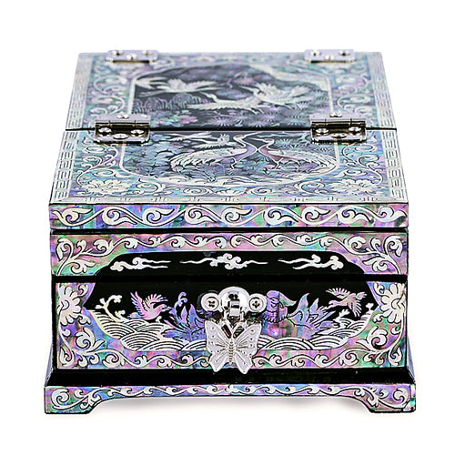 Crane & Pine 1-Tier Drawer VanityJewelry Box (Black)