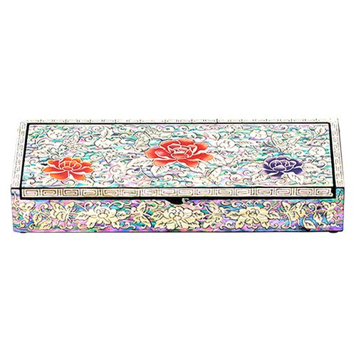 Najeon Chilgi Mother of Pearl Pen & Pencil Holder — Peony by 오명호 - OF0027