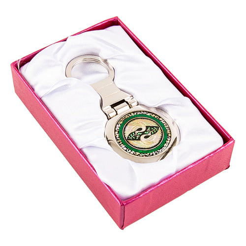 Keyring, Magnet & Hair Tie — Double Cranes - LV0234