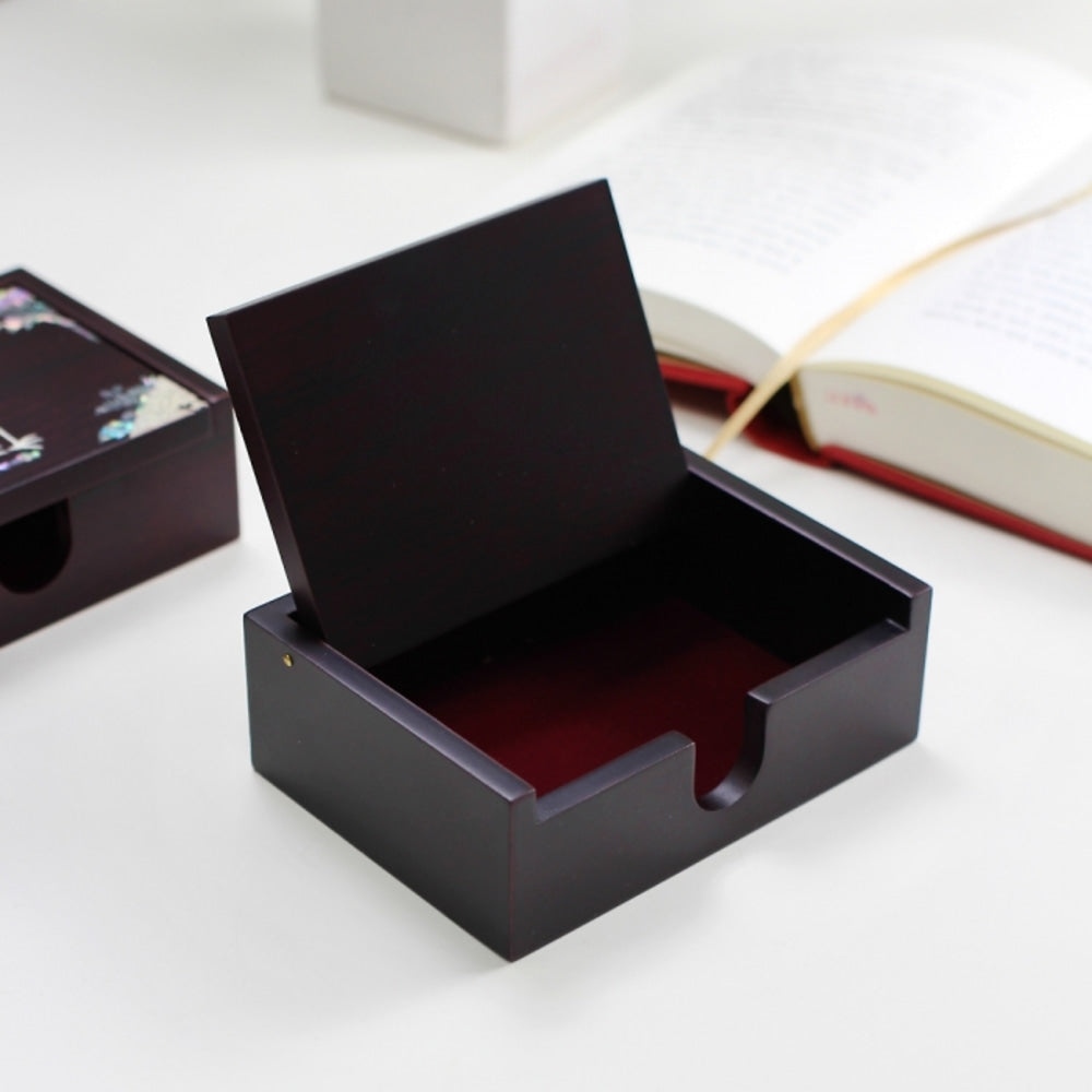 Najeonchilgi New Deluxe Auto-Open Mother of Pearl Business Card Case