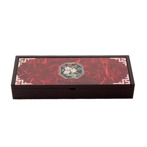 Najeon Chilgi Mother of Pearl Pen & Pencil Holder — Plum Blossom (Green) - OF0032