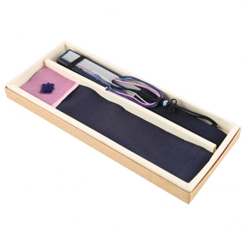 Silk & Ramie Hand Fan (Blue) - FN0042