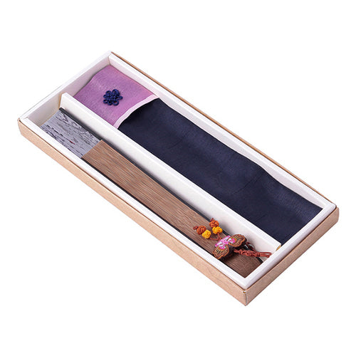 Large Silk & Ramie Hand Fan - FN0051