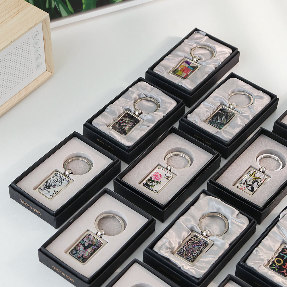 Najeonchilgi Mother of Pearl Keyring Keyring (Square)N