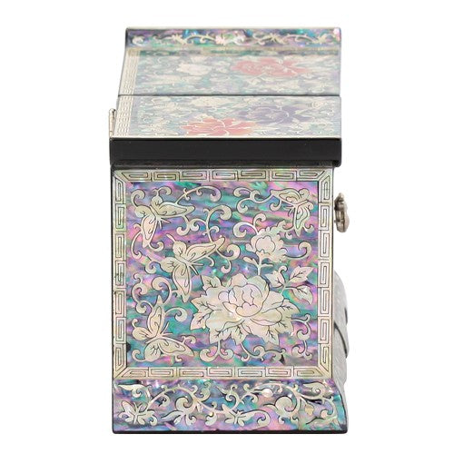 Peony (White) Roof Tile Embroidered Drawer Double LiddedJewelry Box - Oh Myung - Ho