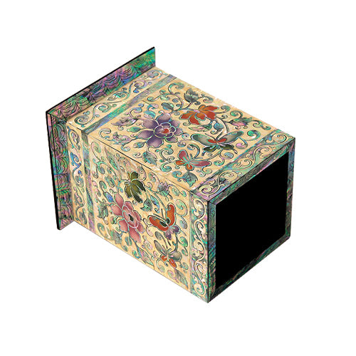 Najeon Chilgi Mother of Pearl Pen & Pencil Holder — Peony - OF0047