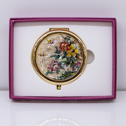 Najeon Chilgi Hand Mirror & Medicine Case — Peony - LV0008