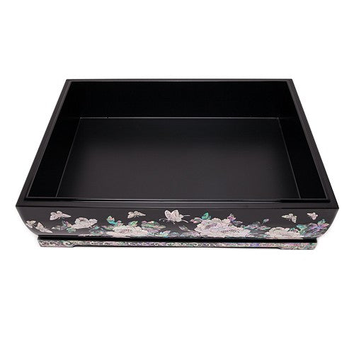 Najeon Chilgi Mother of Pearl Document & Memo Box — Peony - OF0230