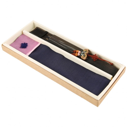 Silk & Ramie Hand Fan (Gold) - FN0048